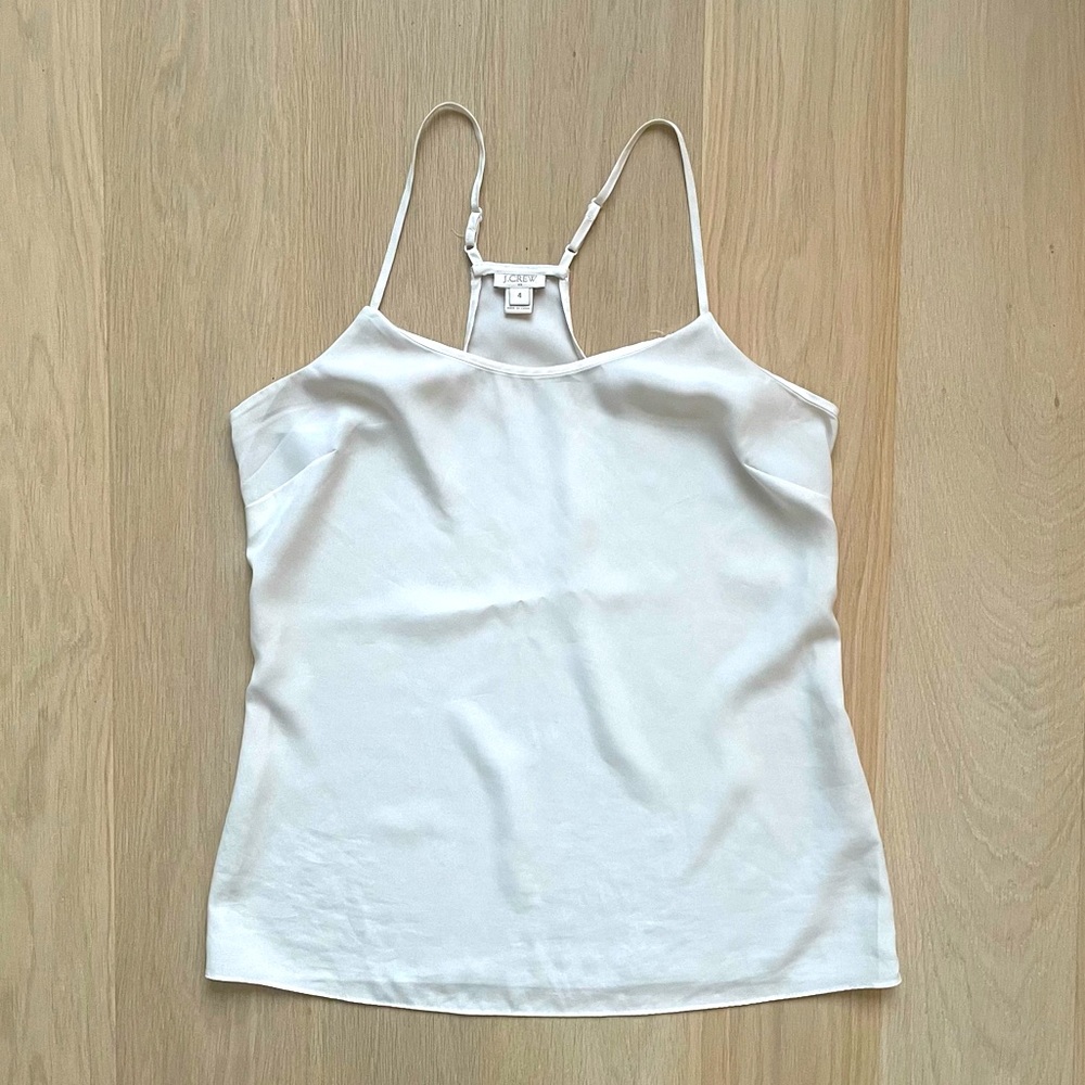 J. Crew Cream Racerback Cami Top